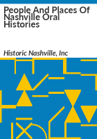People_and_places_of_Nashville_oral_histories